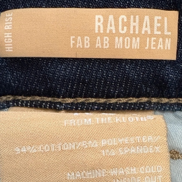 Kut from the Kloth Rachael Fab Ab Mom Jean High Rise Cropped Raw Fray Hem Size 8 - Picture 12 of 14